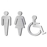Placuta din aluminiu toaleta femei si barbati cu handicap